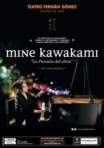 Cartel del concierto de Mine Kawakami en el Teatro Fernán Gómez de Madrid