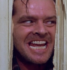 Jack Nicholson en la película El resplandor de Stanley Kubrick