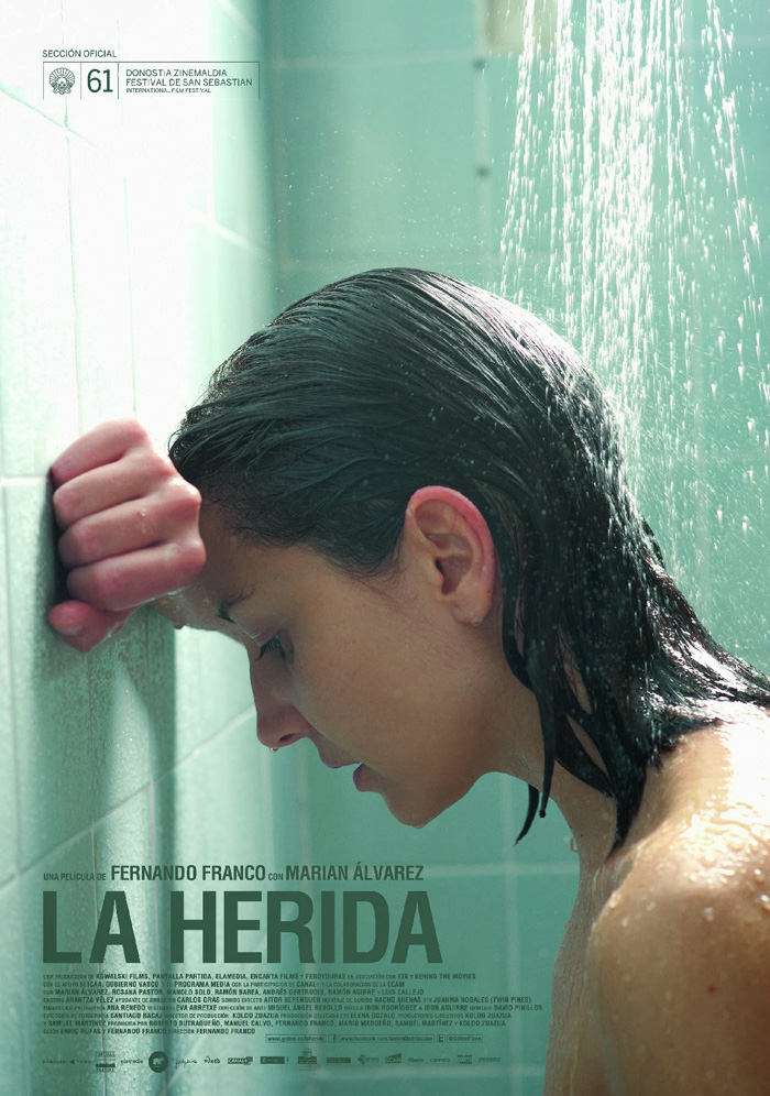 Cartel de la película "La Herida" de Fernando Franco.