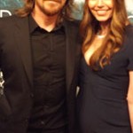 El actor Christian Bale y su esposa