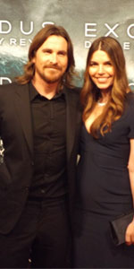 El actor Christian Bale y su esposa