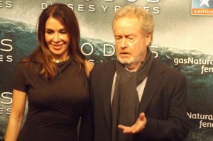El director Ridley Scott y su esposa