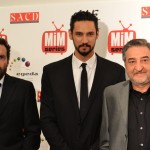 Aitor Gabilondo, Stany Coppet y César Benítez posando en los Premios del Festival de Series MIM 2014