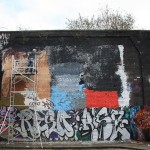 Dibujando un mural en Shoreditch