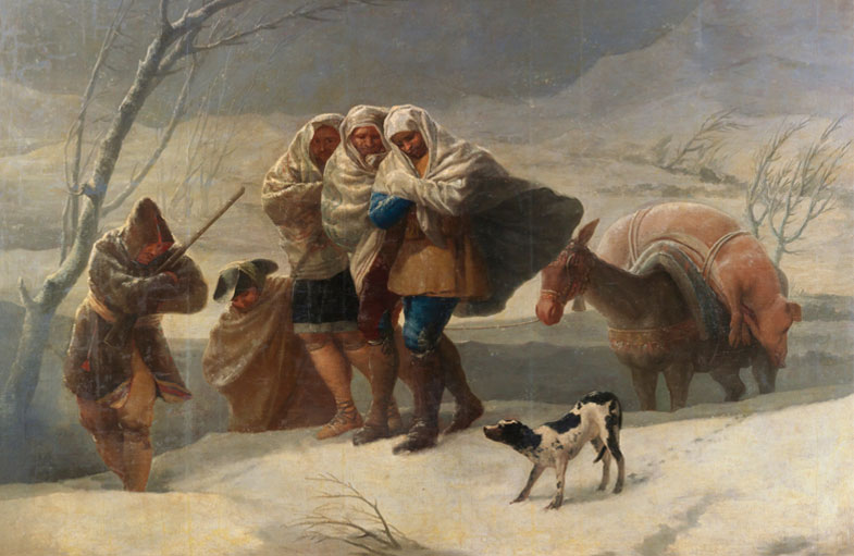 "El invierno o La Nevada" de Goya