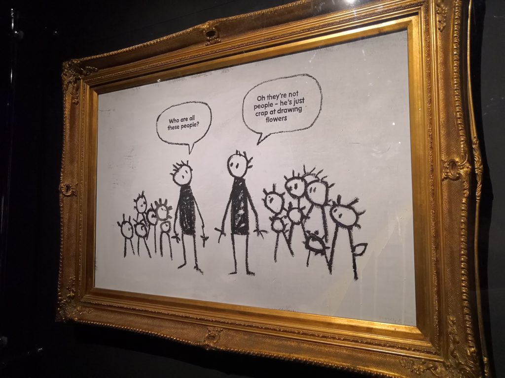 Cuadro de Banksy Flowers/People