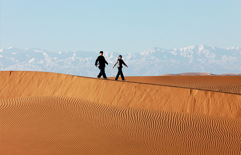Las dunas de Dunhuang en Un segundo
