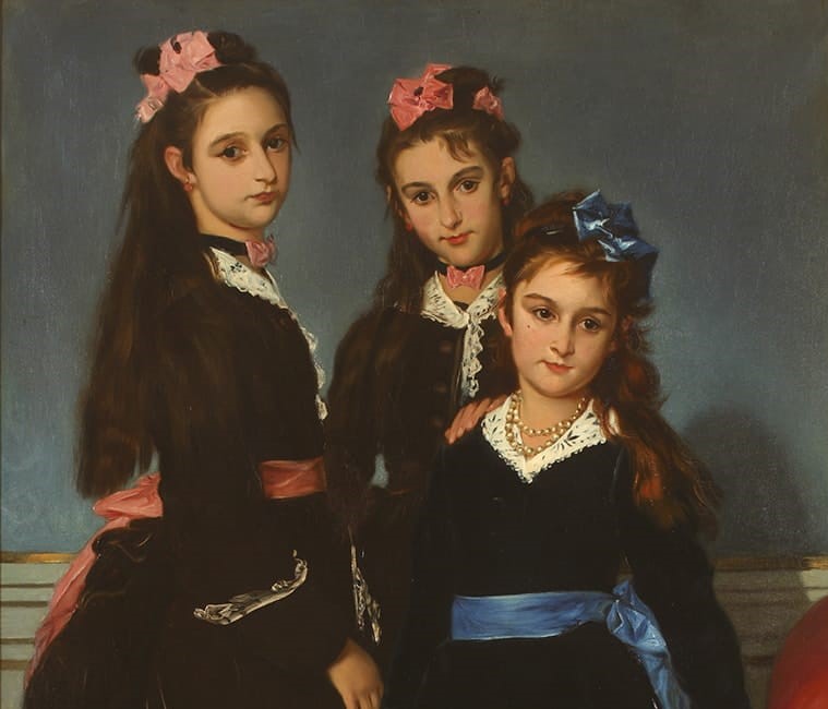 Detalle del cuadro Las hijas del duque de Montpensier