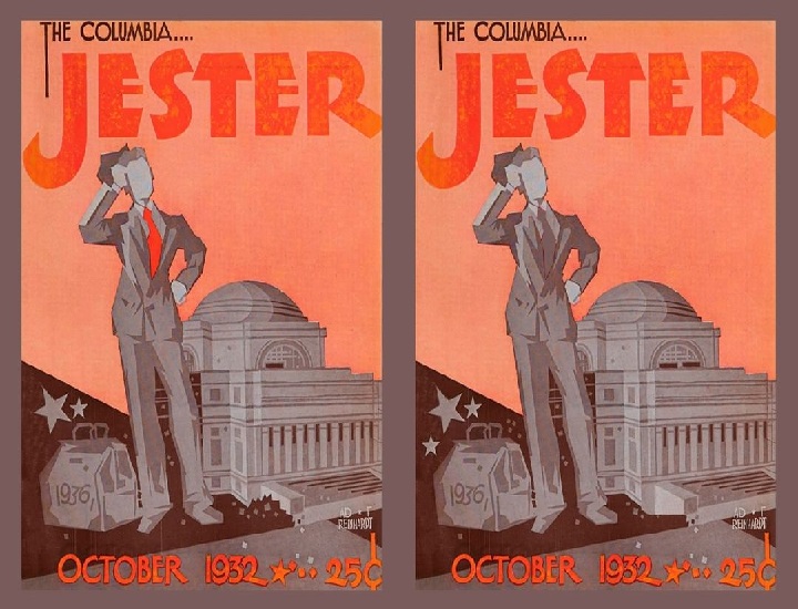 Portada de octubre de 1932 de la revista Jester, ilustrada por Reinhardt