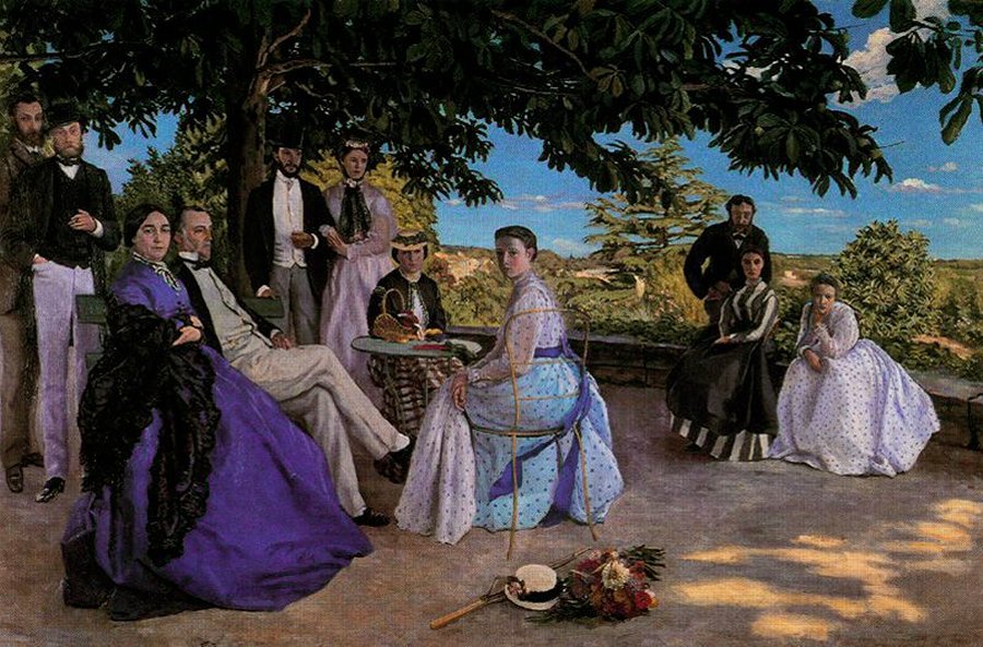 Reunión familiar, obra de Frédéric Bazille, impresionista francés