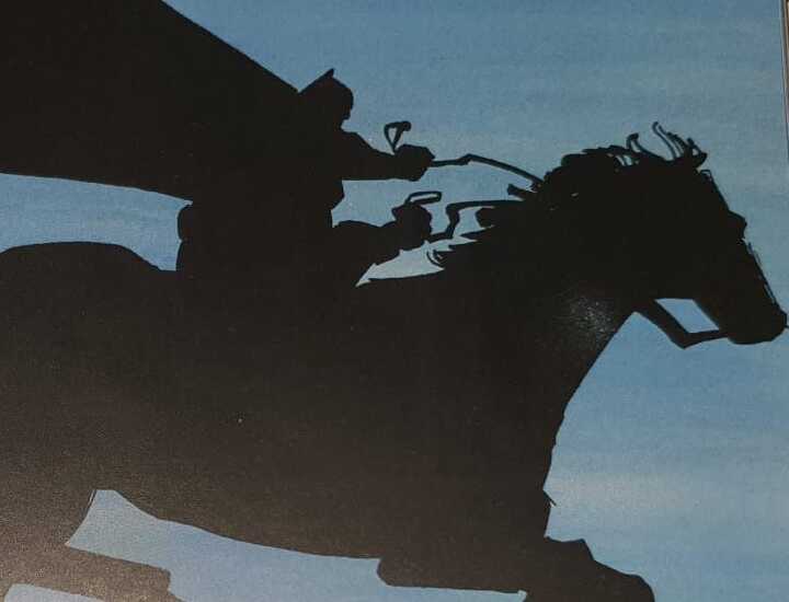 Batman montado a caballo en El regreso del Caballero Oscuro