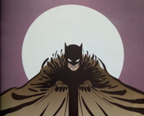 Batman utilizando el traje de murciélago en Año Uno