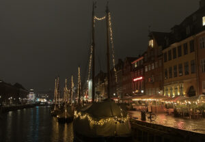 Canal de Nyhavn de noche, Copenhague