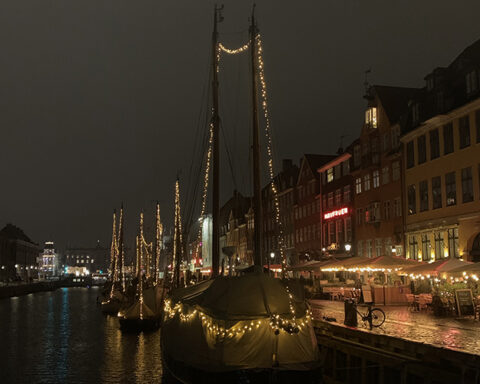 Canal de Nyhavn de noche, Copenhague