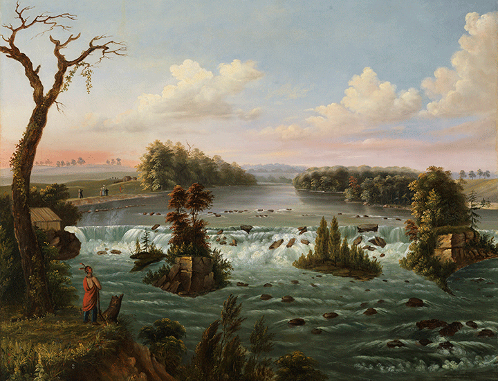 Henry Lewis, Las cataratas de San Antonio, Alto Misisipi, 1847.