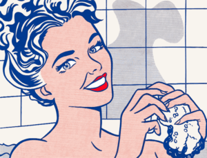 Roy Lichtenstein, Mujer en el baño, 1963.