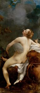 Júpiter e Ío cuadro del pintor italiano Antonio Allegri da Correggio