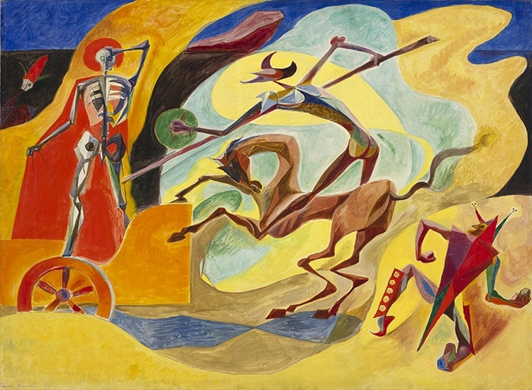 Don Quichotte et le char de la mort, André Masson, 1935
