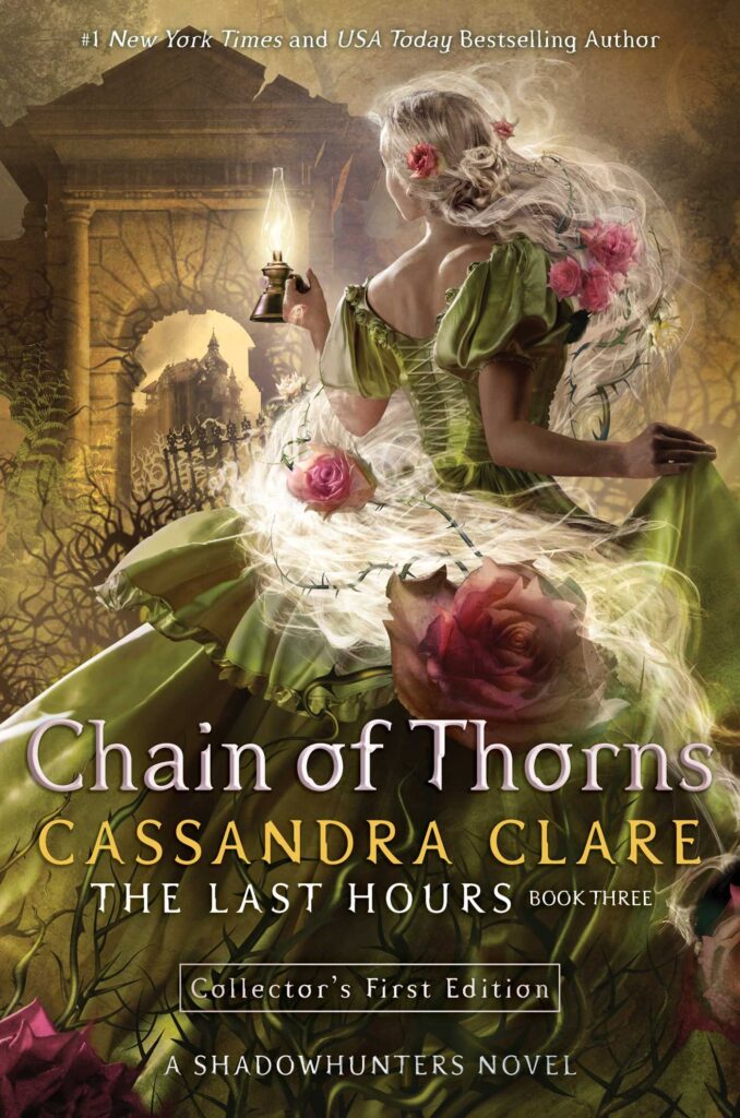 Portada de la primera edición de "Chain of Thorns", de Cassandra Clare