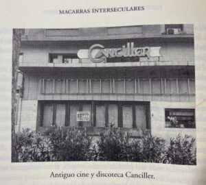 Fotografía del cine Canciller / Macarras Interseculares (Iñaki Domínguez, 2020, Editorial Melusina).