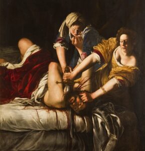 Obra pictórica 'Judit decapitando a Holofernes', de Artemisia Gentileschi.