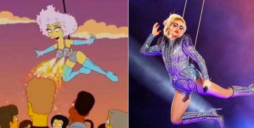 Gaga y Los Simpson -Tomada de TW