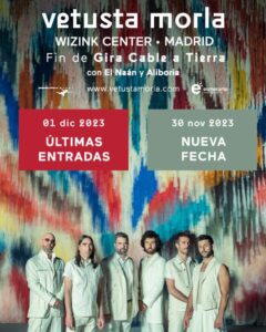Cartel anunciando nueva fecha fin de gira Cable a Tierra | Fuente: Vetusta Morla