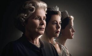 Claire Floyd, Olivia Colman y Imelda Staunton. Las tres actrices que encarnan a Isabel II a lo largo de las temporadas.