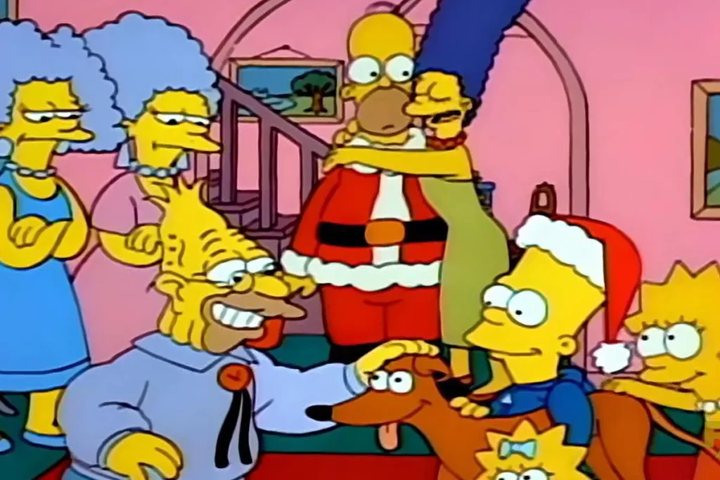 La familia Simpson celebra la Navidad
