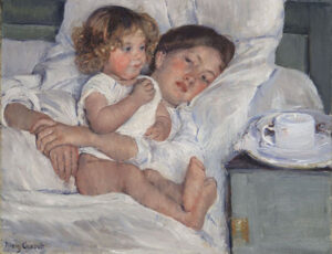 Mary Cassatt - Desayuno en la cama (1897)
