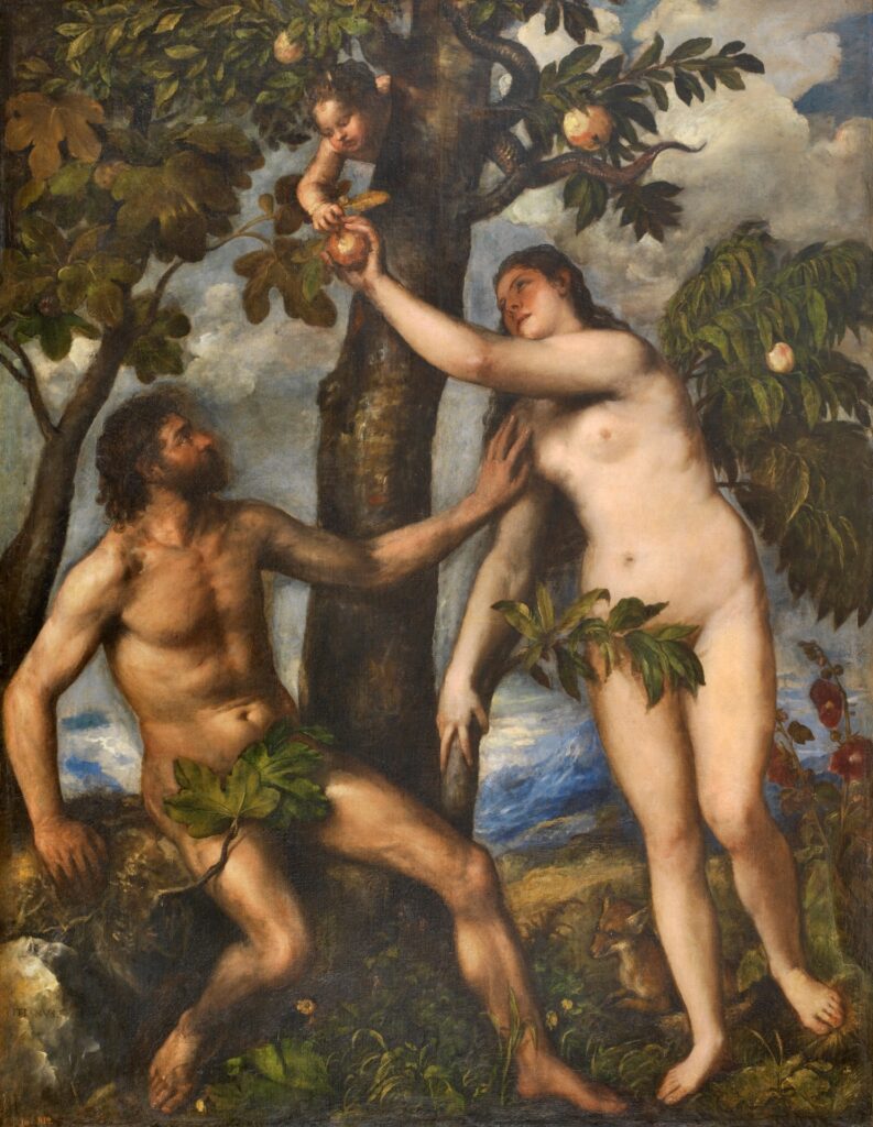 'Adán y Eva' de Tiziano en el Museo Nacional del Prado