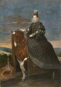 'La reina Margarita de Austria, a caballo' de Velázquez en el Museo Nacional del Prado.