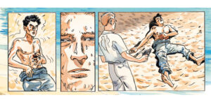 Detalles de la novela gráfica 'El extranjero' de Jacques Ferrandez.