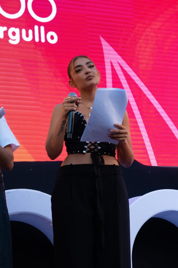 Violeta durante su discurso | Teresa Urcelay