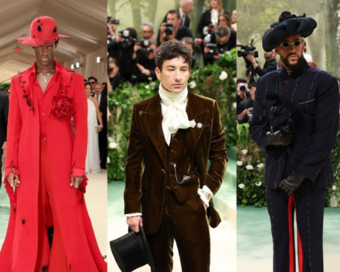 De izquierda a derecha: Wisdom Kaye (Theo Wargo/@theredcarpetarchive), Barry Keoghan (Alian Anderson/@theredcarpetarchive), Bad Bunny (Andrew Kelly/@theredcarpetarchive)